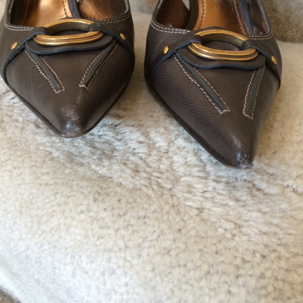Dolce & Gabbaba Olive sling backs y2k - Picture 3 of 4